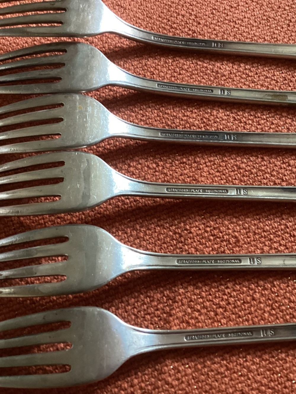 Antique Stratford Plate Sectional IS SILVER Fork set of 6